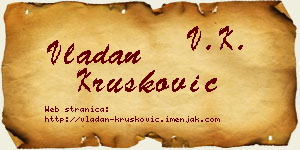 Vladan Krušković vizit kartica